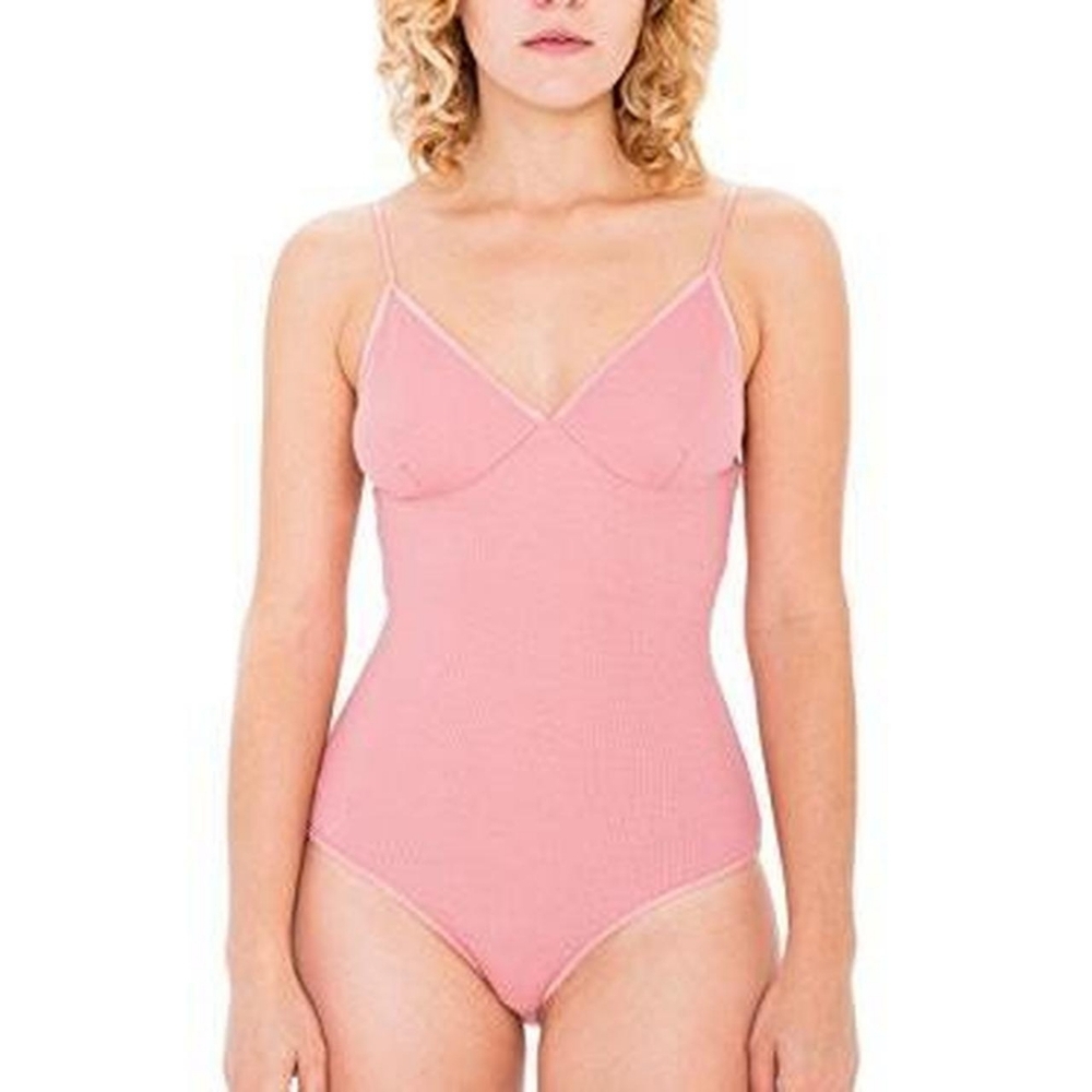 American Apperal Ribbed Pink Bodysuit